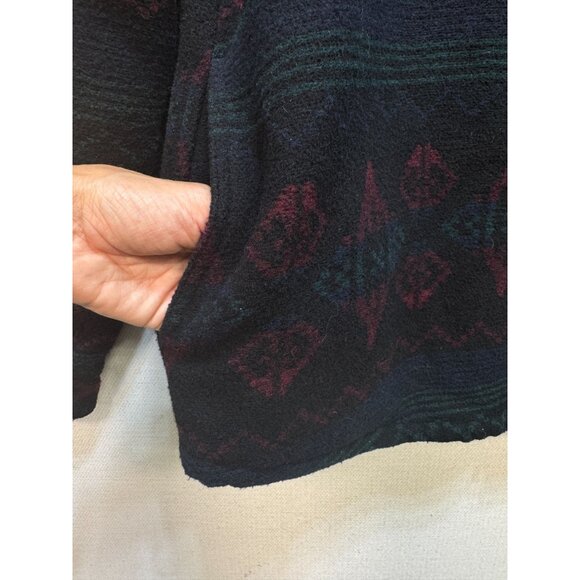 Jachs Mens Wool Sherpa Lined Flannel Shirt Jacket Long Sleeve Size L Multi Aztec - Picture 11 of 16